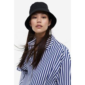 H&M EUC Bucket Hat Black Cotton OS